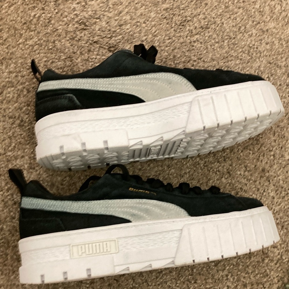 Puma Black and Gray Chunky Platform Sneakers - Picture 7 of 9